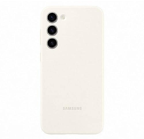 Samsung Silicone Smartphone Case EF-PS916 für Galaxy S23+, Handy-Hülle, Silikon, Kratzfest, Schlankes Design, Cream