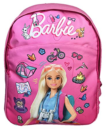 Blueprint Collections Barbie Backpack for Girls | 35cm Pink School Bag with Adjustable Straps | Kids Backpack for School, Travel & Everyday Use | Official Barbie Accessories