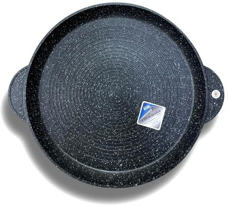 Cflagrant® Plancha/Grill/Galetière Ronde Façon Pierre Induction revêtement Antiadhésif(LARGE 32CM)