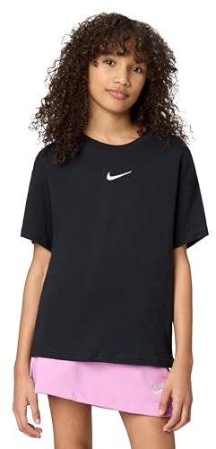 NIKE FZ5539-010 G NSW Tee Boy ESSNTL LBR T-Shirt Girls Black Größe S
