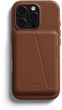 Bellroy Mod Phone Case + Wallet für iPhone 16 Pro (schlanke iPhone-Hülle aus Leder, Handy-Geldbörse)- Sienna