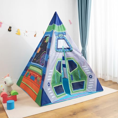 Benebomo Teepee Tienda de campaña para niños, Casitas Infantiles Tela,Plegable Tienda de Juegos, Tipi Tienda campaña Infantil, India casa de Juegos para niños, Interior y Exterior