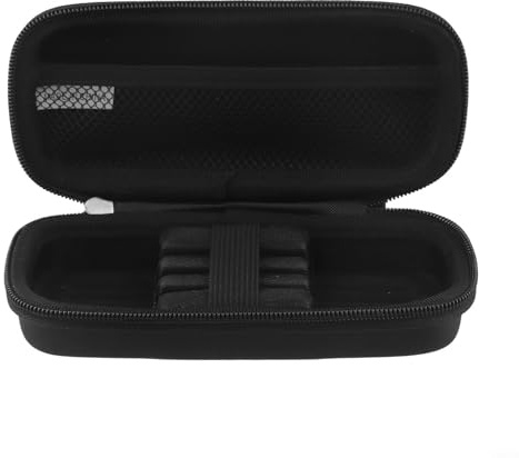Entgoinggo Funda de almacenamiento compacta, funda de almacenamiento rígida de EVA para 3 dardos, puntas de ejes, vuelos, accesorios, fundas de viaje, Black, Compacto