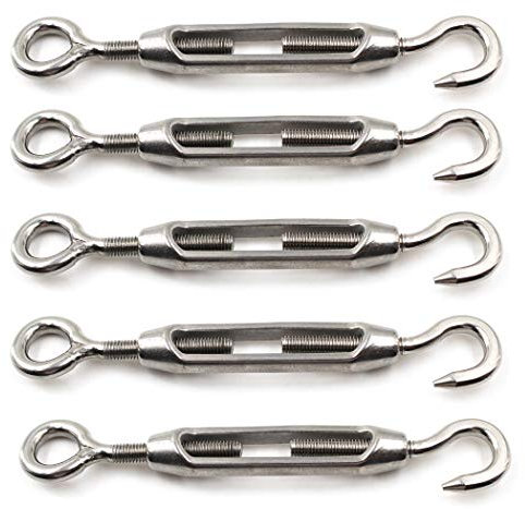 M4 Hook & Eye tenditore in acciaio inox 304 5PCS