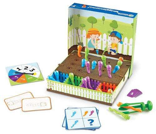 Learning Resources Wriggleworms Fine Motor Activity Set - Montessori Sensory Bin Toys, Gross Motor Skills, Toddler Games, Color Sorting, Preschool Classroom Must Haves, Gifts for Boys and Girls