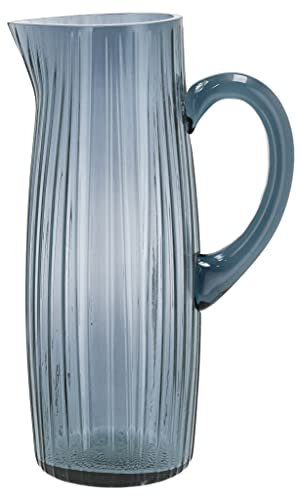 BITZ Kusintha Kanne, Wasserkrug aus Glas, Fassungsvermögen 1,2 L, Blau