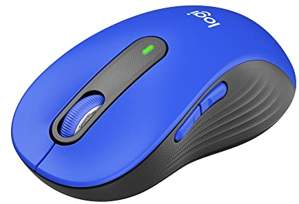 Logitech Signature M650 L Full Size Wireless Mouse - For Large Sized Hands, 2-Year Battery, Silent Clicks, Customizable Side Buttons, Bluetooth, for PC/Mac/Multi-Device/Chromebook - Classic Blue