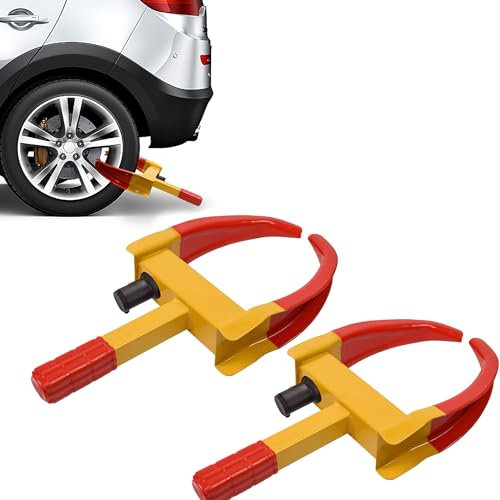 ACXIN Inmovilizador de cepo de rueda para remolque, antirrobo, con revestimiento de PVC, no raya ni daña la llanta, adecuado para anchos de neumáticos de 19 cm a 30 cm, 2 unidades