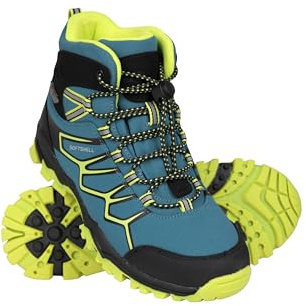 Mountain Warehouse Softshell Kids Waterproof Boots | Boys & Girls Comfy & Breathable Mesh Lining Footwear, Durable Synthetic Upper & High Traction Outsole for Grip, For Hiking