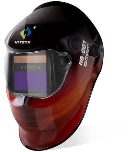 HITBOX Welding Helmet Auto Darkening,True Colour,Solar Powered