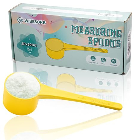 Wisesorb 2Pcs 60CC Spoons, Powder Measuring Spoon with Drying, Milk Powder Spoon，Protein Powder Scoop