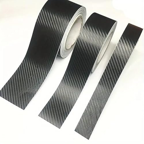 Frilla Carbon Folie | Autofolie schwarz| Hochwertige Schutz- & Dekorfolie, 3m x 10cm, PET | Wasserdicht & Selbstklebend | Für Karosserie & Innenraum | Autoaufkleber Tuning | CARTAPE