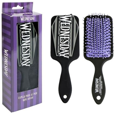 Brosse à cheveux plate mercredi 22 cm, dans une boîte cadeau