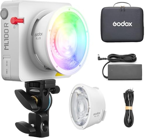 Godox ML100R RGB LED-videolampa 100 W CCT 1800K-10000K med APP-kontroll 14 kreativa effekter