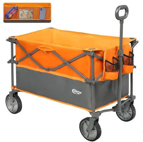 Portal Xl Más Profundo Festival Trolley en Ruedas 228L Mayor Capacidad Plegable Camping Jardín Playa Trolley de Trabajo Pesado Tirar a Lo Largo Del Carrito Carro Plegable Remolque de Picnic Plegable C