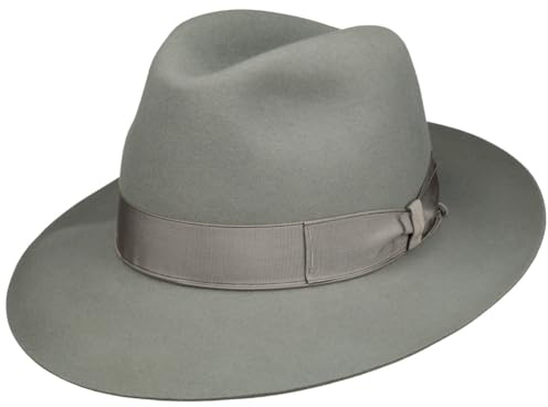 Borsalino Broadbrimmed Bogart Hat Women/Men Light Grey 7 3/8