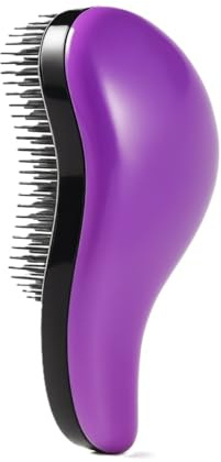 Detangler Brush Purple Detangle Hair Brush For Women Hair Comb Curly Dry Wet Soft Pin Boar Bristle Travel Straightening Styling Detangling Grooming Vented Flexible Oval Eco Friendly Brushes (1 Count)