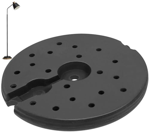 PLAFOPE Bases para Lámparas de Plástico Negro Peso para Escritorio y Lámparas de Pie que Previenen Vuelcos y Mantienen Estabilidad