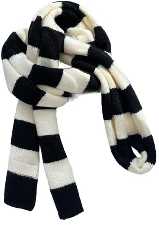 Kashmirscarf， Ullhalsduk for kvinnor flerfärgad 190x10cm(Black)