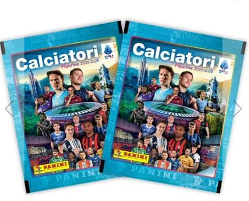 Calciatori Panini 2025-2026 da 50 Bustine + 10 in omaggio + 1tin box vuoto (cof. senza scatola).PANINI.