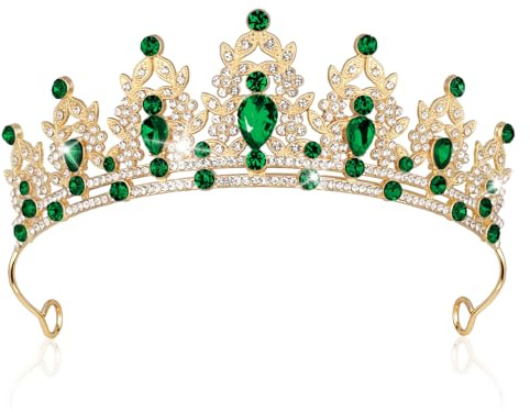 AOOSA Couronne Femme, Couronne d'anniversaire pour Femmes | Couronne Gateau Princesse Strass, Bijoux de Cheveux Diademe Femme, Strass Scintillants Couronne Reine Accessoires