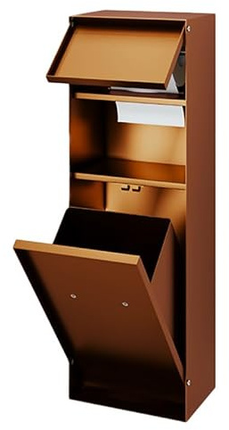 Infälld badrum Sto med toalettpappershållare & borstskåp platsbesparande lösning för offentliga toaletter modern design och funktion