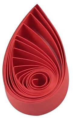 ODETOJOY Papier Quilling Streifen 5mm Rot - Quilling Papier 5mm, Quilling Papierstreifen, Quilling-Kits, 52cm, 120 Stücke für kreative Bastelprojekte und DIY-Dekorationen