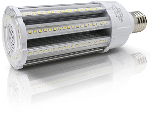 Bright Source LED Corn Light Bulb, E40, 60W, 7800lm, 360° Beam Angle, 6000K Daylight White, Replaces Metal Halide/Son/HID/HPS for Large Spaces/Street/Parking/Garage/Warehouse & Factory