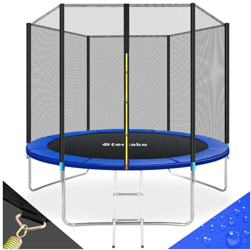 tectake® studsmatta 305 cm, robust stålrörsram, tåliga stålfjädrar