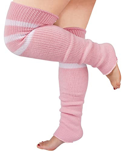 Moon Wood Plus Size Leg Warmers for Women, Long Knit Leg Warmers Over Knee Thigh High Sock