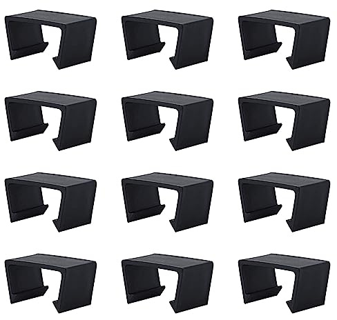 Suaywo 12 st svarta rottingssektionskopplingar – inriktningsklämmor | Caja organizadora de maquillaje transparente para mujer, organizador desmontable para baño y cocina