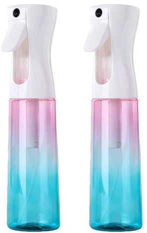 Meijunter 2 Pezzi 300ml Bottiglia Spray per Capelli Ricaricabile Nebulizzatore in Plastica Continuo Acqua e Olio Ultrafine per Parrucchieri Cura Della Pelle Piante Animali