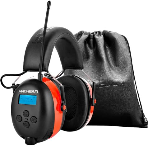PROHEAR 033A (Upgraded) Gehörschutz mit Radio DAB +/Bluetooth/FM, Kopfhörer mit Radio mit Eingebautem Mikrofon und Lärmreduzierung