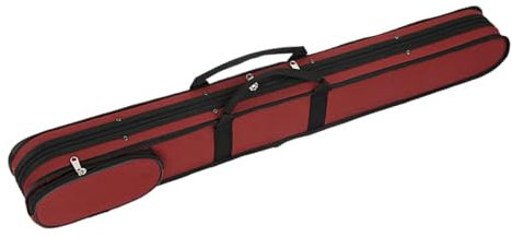 Amagogo Kontrabassbogen-Box, Bogentasche, stark gepolstert, schützender Kontrabassbogen-Koffer, Kontrabassbogen für Auftritte und Reisen, ROT