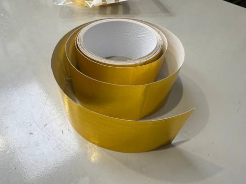 Balconi Performance Nastro termico adesivo oro 50mm x 10m ultrasottile – Riflettente calore 260°C – Spessore 0,20 mm – Protezione termica auto moto kart racing – BP GOLD TAPE