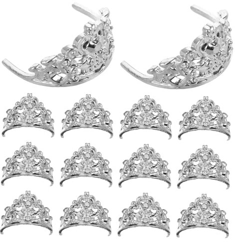 ADOCARN Puppenhaus Zubehör Mini Puppe Schmuck Set 20 Pack Puppe Krone Kopfschmuck Für Kleid
