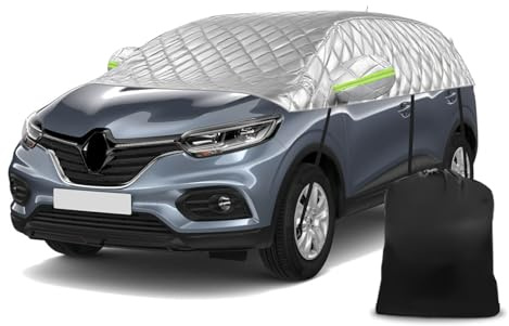 Grandine Copertura Mezza Compatibile con Renault Kadjar 2015-2022, Copertura Auto Tenere in Caldo Impermeabile, Protezione da Neve, Addensare Telone per Garage con Strisce Riflettenti