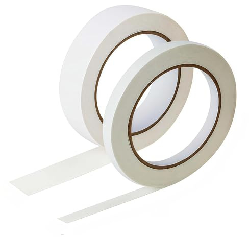 Pixywell No Sew Hem Tape, Double Sided Fabric Tape 20m, Washable Sticky Hemming Tape No Iron, Extra Strong Clothing Bonding Tape for Instant Hemming Curtains, School Uniforms, DIY Crafts (1cm wide)