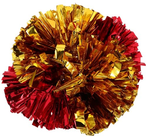 Parliky 4 Pezzi Pompon da Cheerleading per Adulti Accessori da Danza Resistenti e Colorati per Squadre Sportive Eventi Scolastici e Decorazioni per Feste