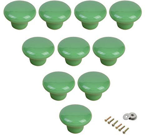 SeeRaphee Lot de 10 poignées d'armoire rondes en céramique pour chambre d'enfant, chambre à coucher, armoire, armoire