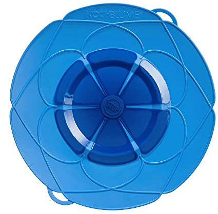 Kochblume El protector original de silicona para ollas y sartenes, tapa para microondas, protección contra salpicaduras y accesorio para cocinar al vapor, XL, tamaño de maceta 20-28 cm