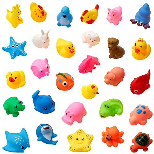 The Twiddlers - Juego de 30 Juguetes para el Baño de Animales - Animales Flotantes del Océano y de la Granja, Divertidos Juguetes para el Baño para Niños Pequeños y Bebés