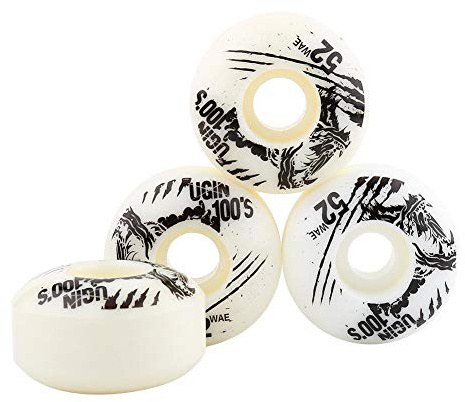 Longboard Skateboard Rollen, 52mm x 30mm 3 Stück langlebige Longboard Skateboard Cruising Rollen, für DIY Elektro Skateboards(Weiß)