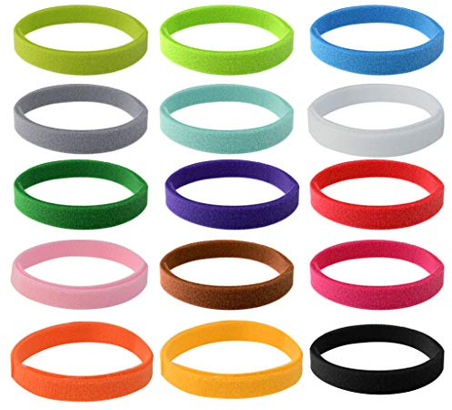 baotongle 15 stycken valpar ID-halsband, justerbara mjuka valpar kattunge halsband, för nyfödda husdjur 15 färger