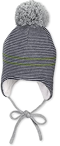 Sterntaler Berretto a Maglia da Bambina Ringeli, Argento Melange, 51 cm