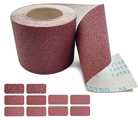 Sandpaper roll Ready-to-wrap Ready-to-Cut 4.5 inch by 32.8 feet Long Abrasive Sand Paper Rolls(60 Grit)
