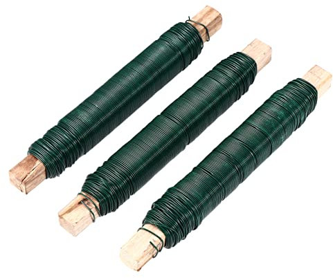 Housoutil 3pcs Floral Wire Metal Paint Wires Gardening Bundle for Flower Bouquet