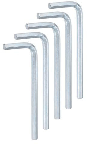 sourcing map 5pcs Hex Key Wrench 4mm L-Shape Hexagon Metric Wrenches Chrome Vanadium Steel Repairing Tool for Home Repair