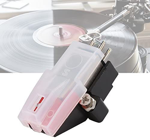 Phonograph Stylus Needle, Turntable Cartridge Dual Moving Magnet Stereo Ethenyl Record with Needle Stylus, High Precision Replacement Magnetic Head for Record Player