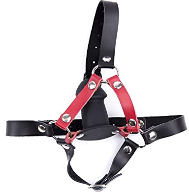 Bavaglio per bocca SM Gag Bocca estrema, Cinghie per bondage testa di cavallo Bavaglio per bocca in pelle con bavaglio lungo 7 cm, Giochi BDSM, di ritenuta Bondage Giocattolo sessuale